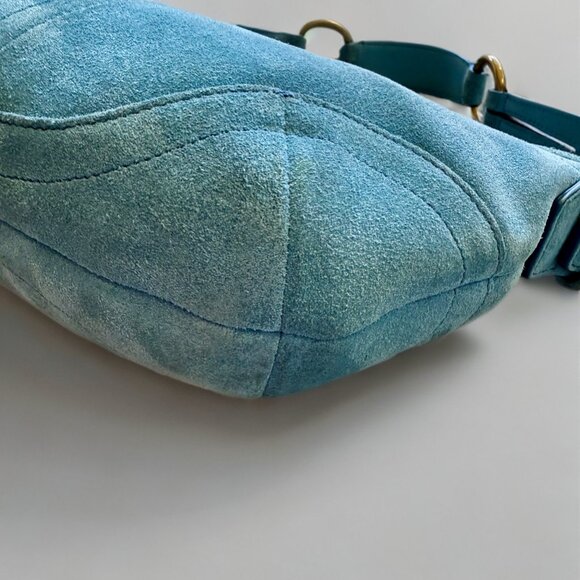 Coach Y2K Blue Suede Small Soho Hobo Shoulder Bag 9415